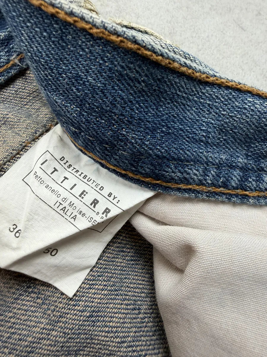AW2005 Cavalli Blue Distressed Denim Jeans dECrUDc 8