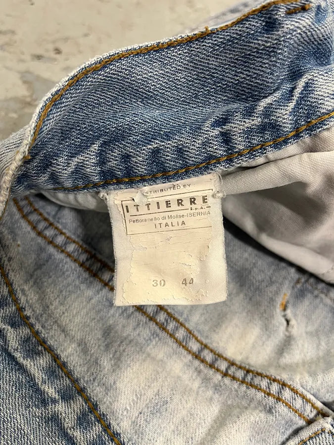 AW2005 Cavalli Blue Distressed Hybrid Jeans pigqccD 9
