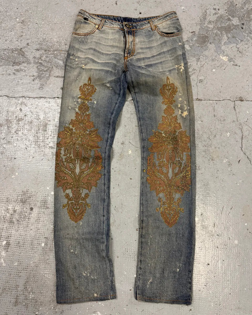 AW2005 Cavalli Blue Royal Denim Jeans (S) UoahjMn 0