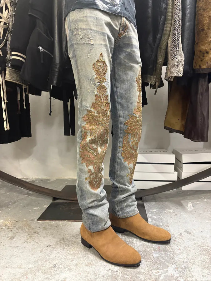 AW2005 Cavalli Blue Royal Denim Jeans (S) UoahjMn 2