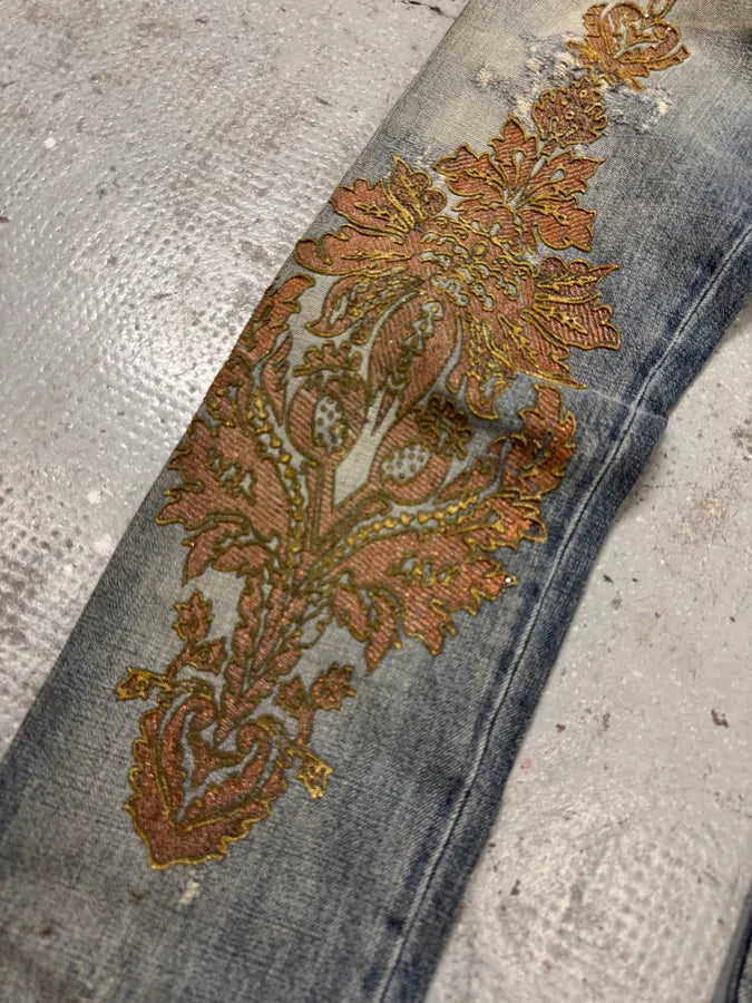 AW2005 Cavalli Blue Royal Denim Jeans (S) UoahjMn 4