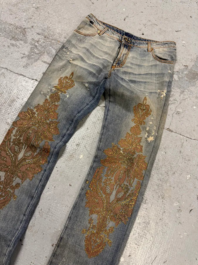 AW2005 Cavalli Blue Royal Denim Jeans (S) UoahjMn 5