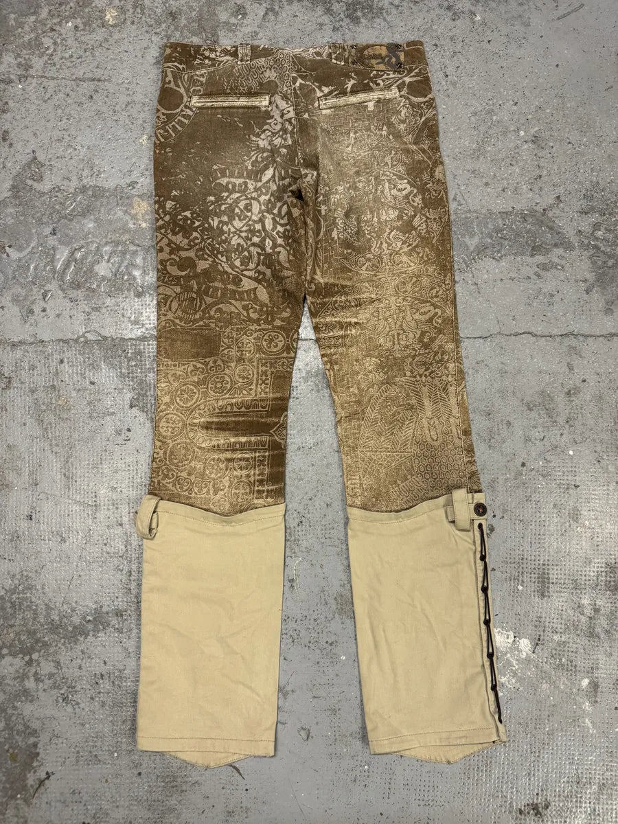 AW2005 Cavalli Brown & Beige Cowboy Presley Pants DXoyomn 1