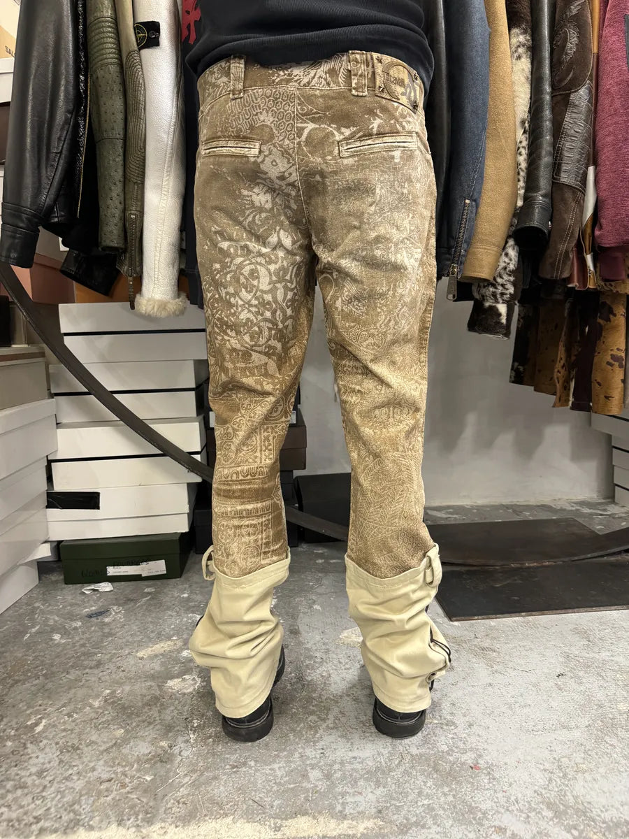 AW2005 Cavalli Brown & Beige Cowboy Presley Pants DXoyomn 3