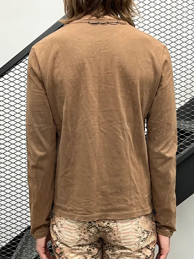 AW2005 Cavalli Brown Elephant Logo Longsleeve qyZEsUf 2