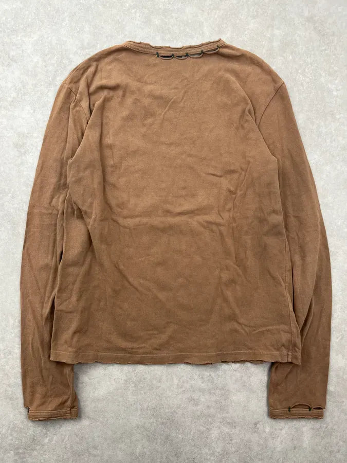 AW2005 Cavalli Brown Elephant Logo Longsleeve qyZEsUf 3