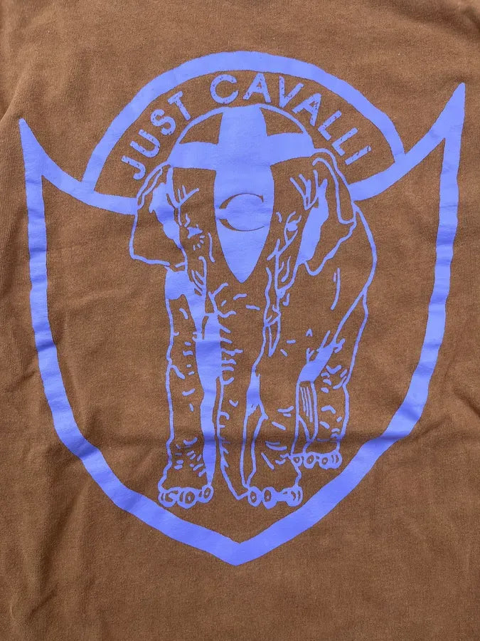 AW2005 Cavalli Brown Elephant Logo Longsleeve qyZEsUf 7