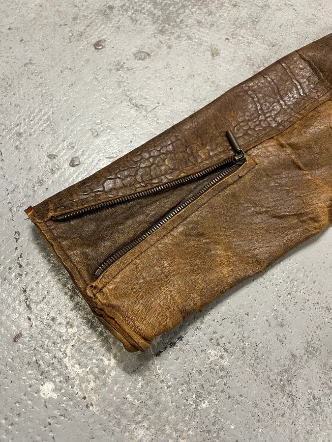 AW2005 Cavalli Brown Eroded Leather Jacket MtWohOm 8