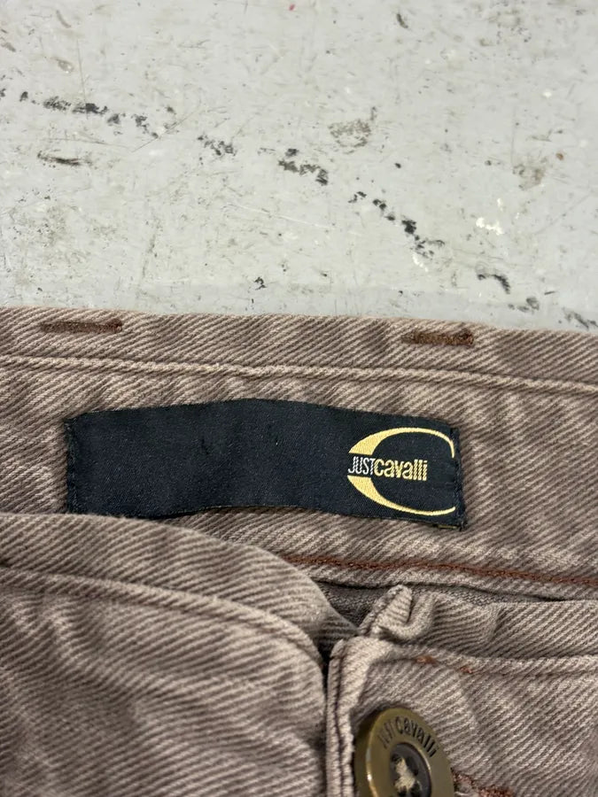 AW2005 Cavalli Brown Multi Pockets Cargo Pants kcuMfly 10