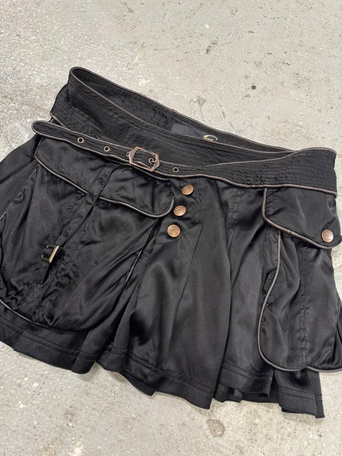 AW2005 Cavalli Cargo Bomber Gun Black Skirt (XS) 2