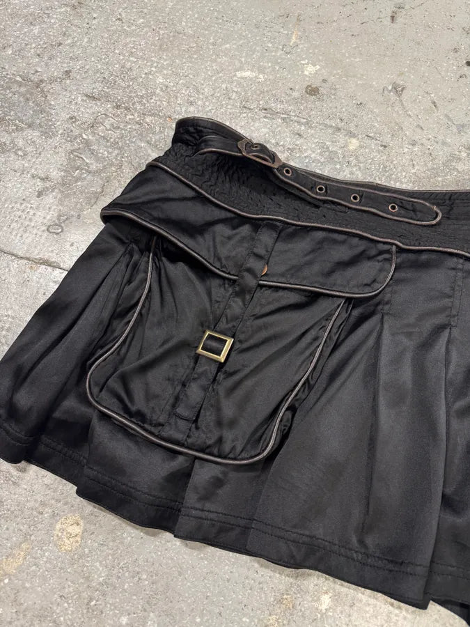AW2005 Cavalli Cargo Bomber Gun Black Skirt (XS) 3