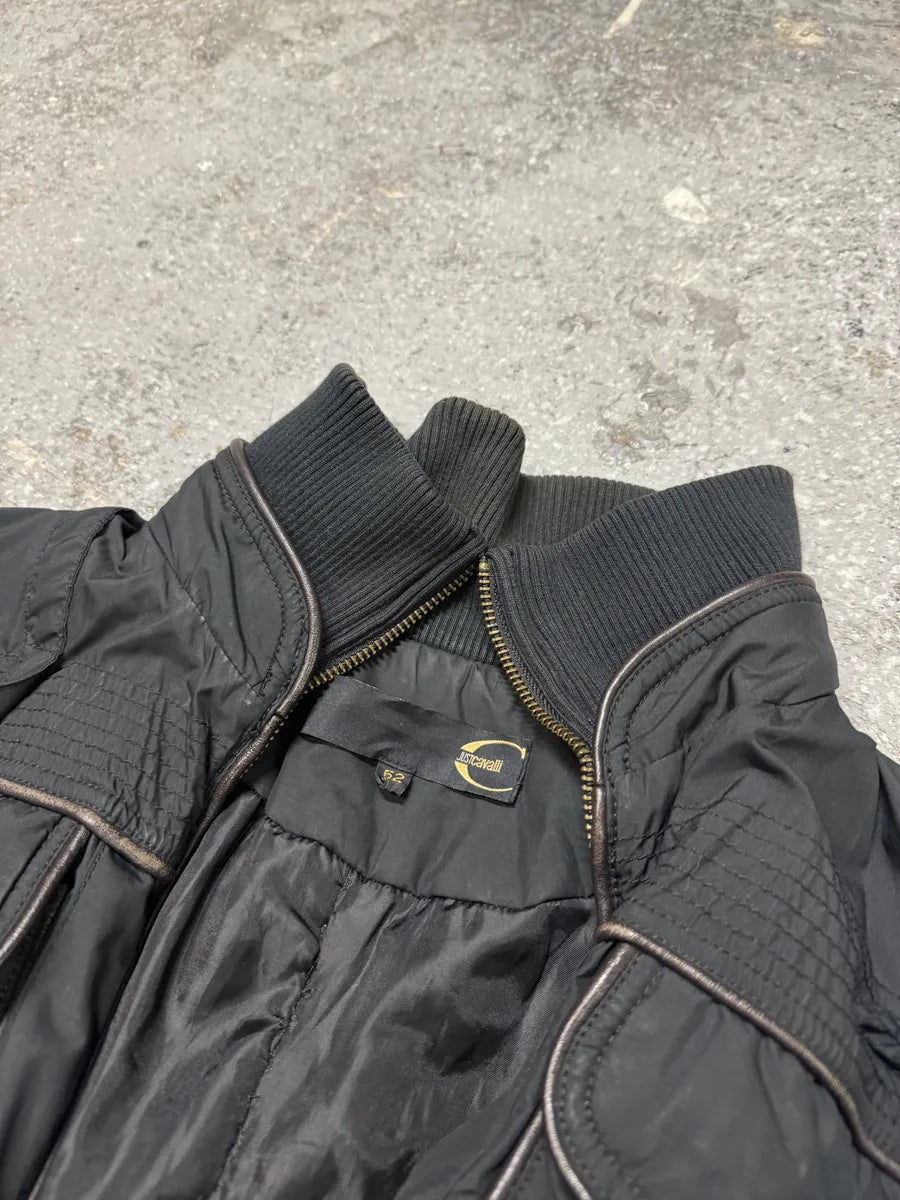 AW2005 Cavalli Cargo Gun Black Utility Bomber Jacket (L) 6