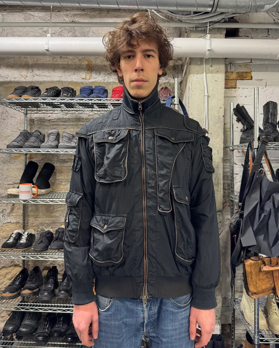 AW2005 Cavalli Cargo Gun Black Utility Bomber Jacket (M/L) 1