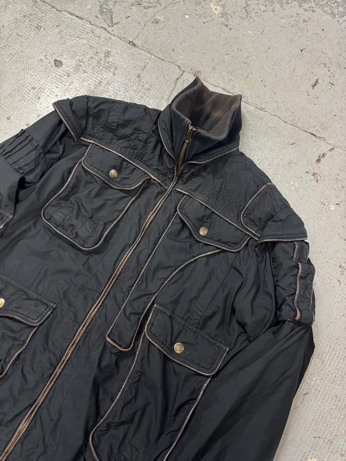 AW2005 Cavalli Cargo Gun Black Utility Bomber Jacket (M/L) 2