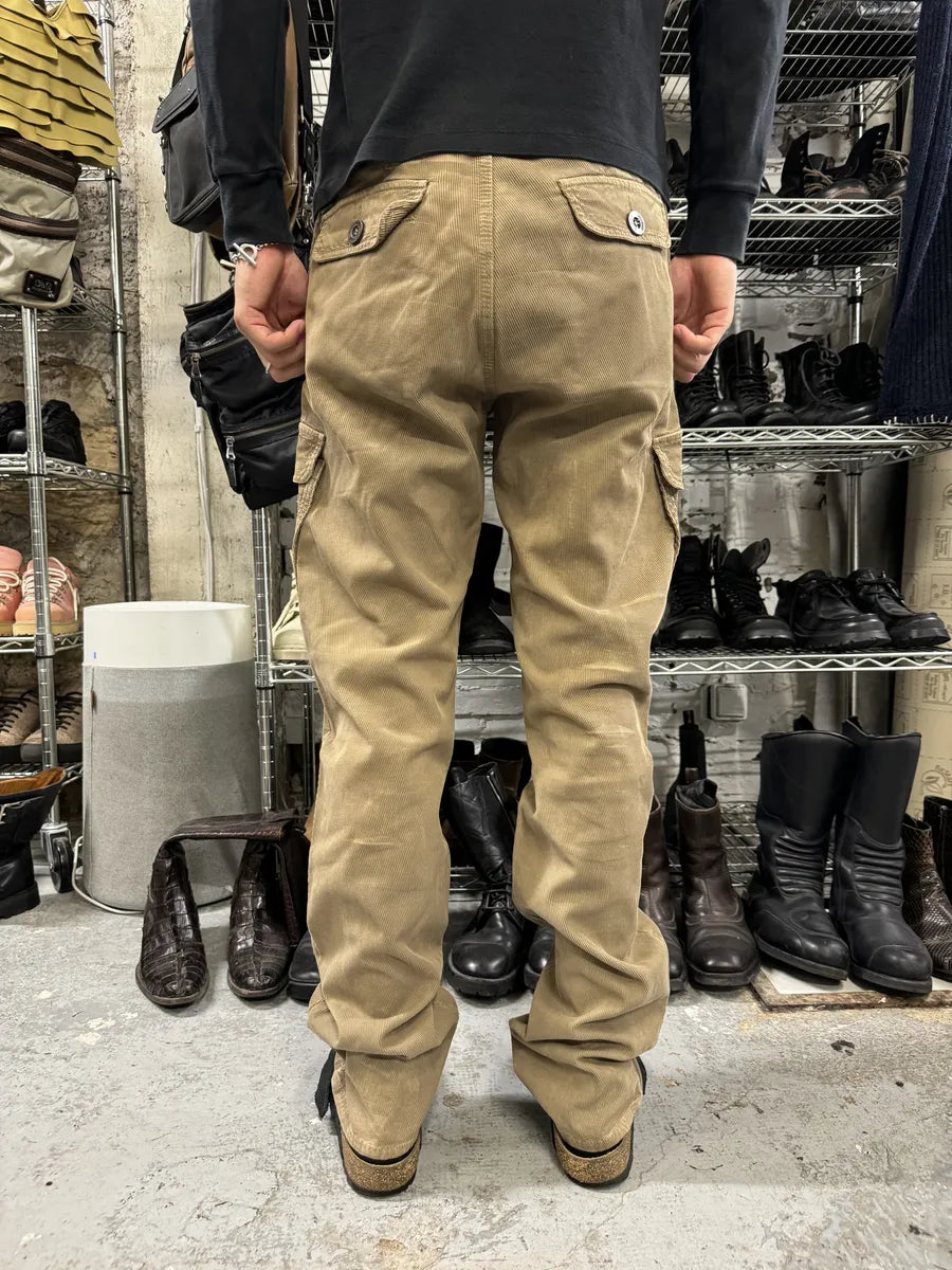 AW2005 Cavalli Cargo Multi Pockets Buckle Beige Pants vZfcMcX 3