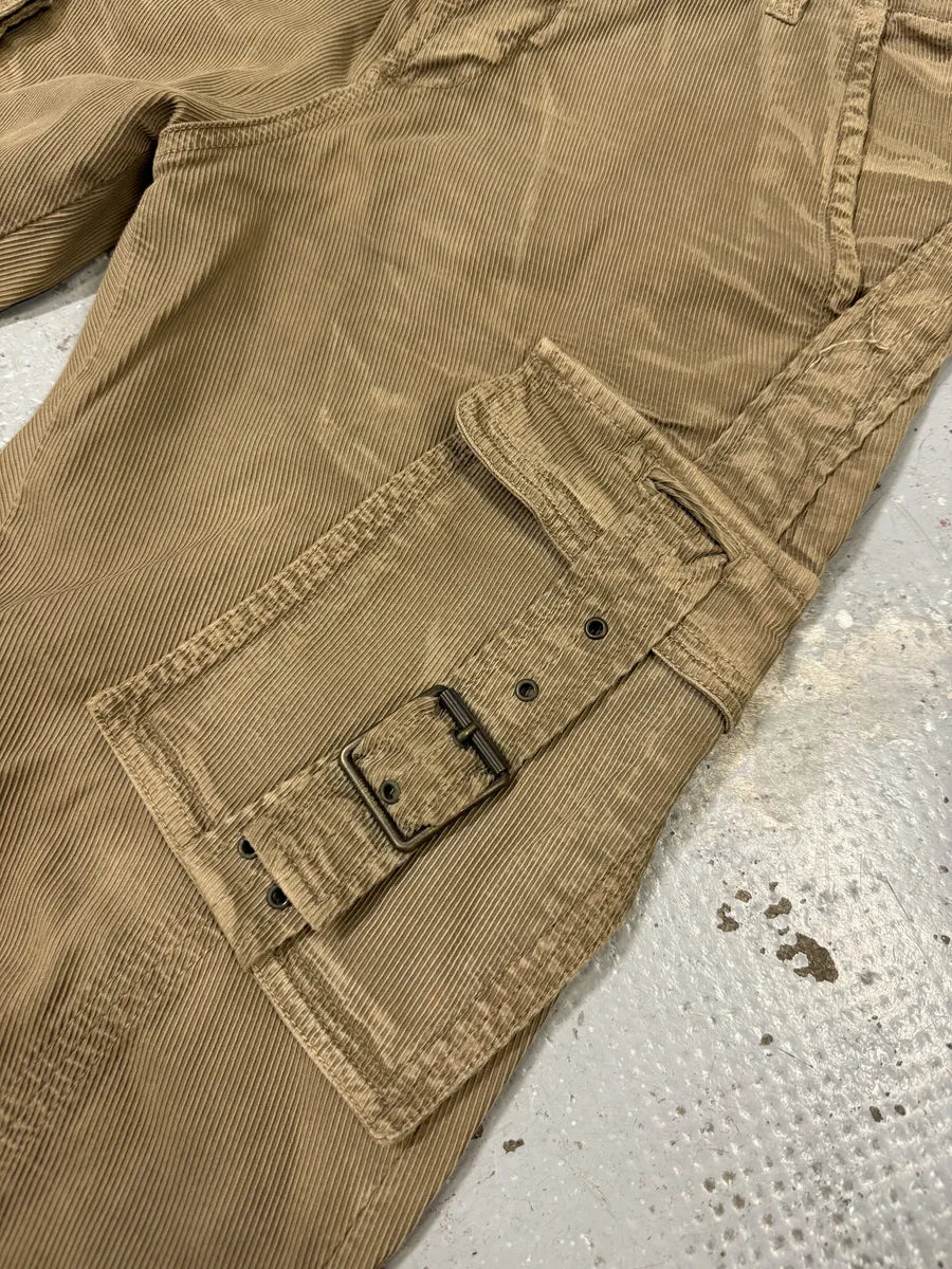 AW2005 Cavalli Cargo Multi Pockets Buckle Beige Pants vZfcMcX 7