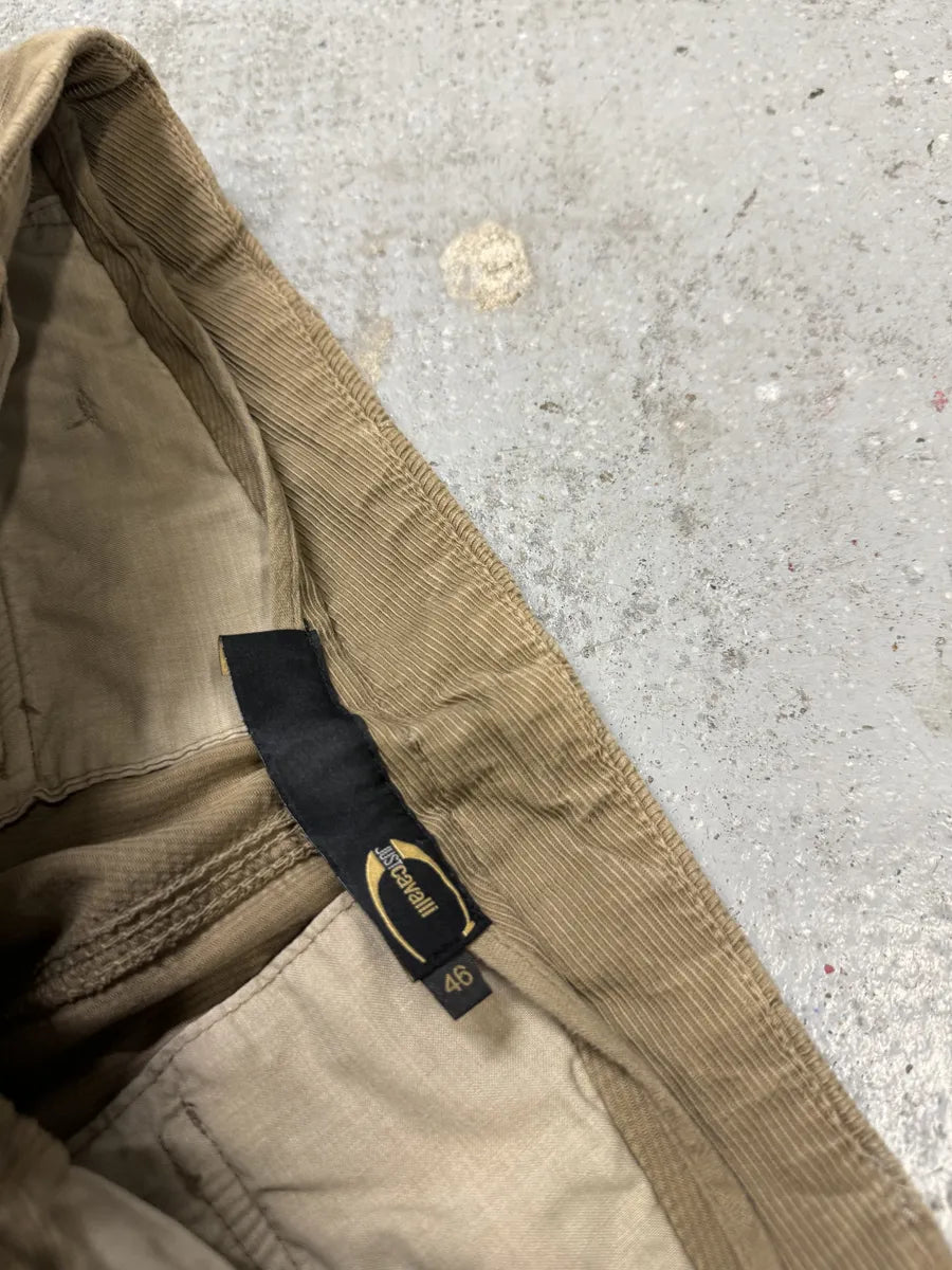 AW2005 Cavalli Cargo Multi Pockets Buckle Beige Pants vZfcMcX 9