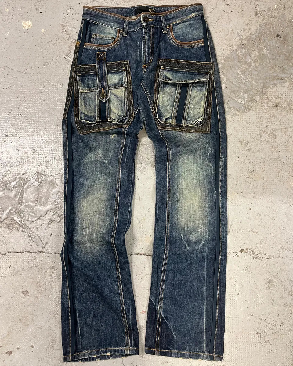 AW2005 Cavalli Cargo Underground Relaxed Denim Jeans (M/L) CeVhrxV 0