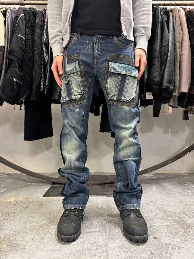 AW2005 Cavalli Cargo Underground Relaxed Denim Jeans (M/L) CeVhrxV 1