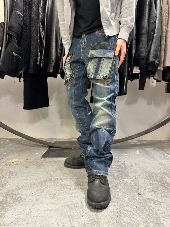 AW2005 Cavalli Cargo Underground Relaxed Denim Jeans (M/L) CeVhrxV 2