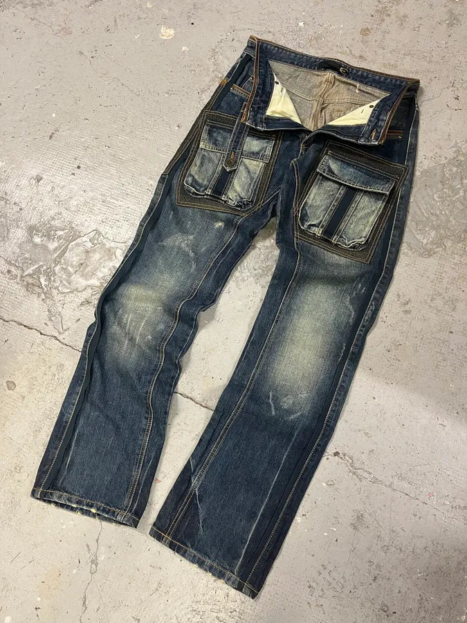 AW2005 Cavalli Cargo Underground Relaxed Denim Jeans (M/L) CeVhrxV 5