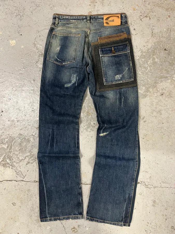 AW2005 Cavalli Cargo Underground Relaxed Denim Jeans (M/L) CeVhrxV 6