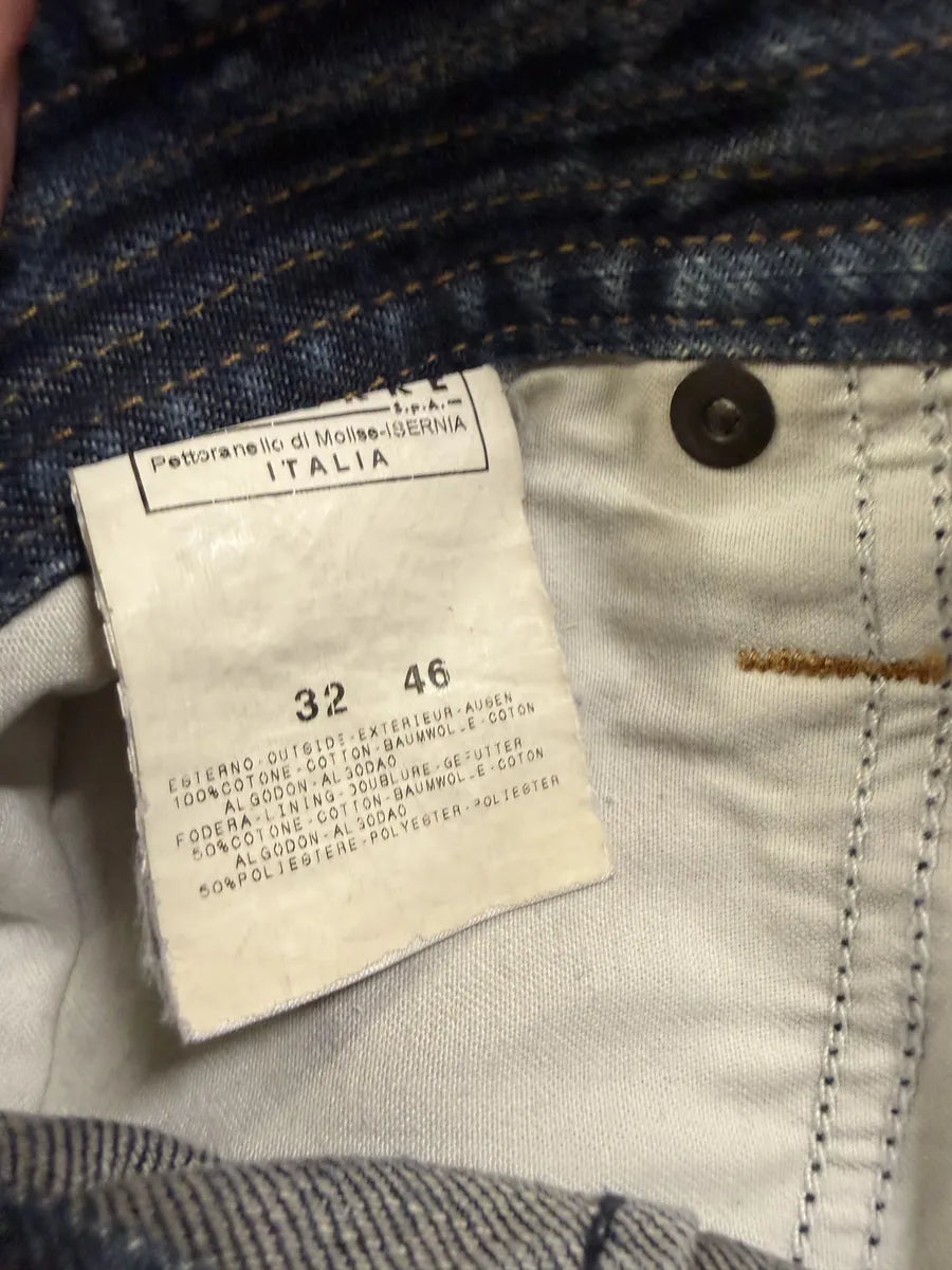 AW2005 Cavalli Distressed Blue Rebel Grey Waist Denim Jeans HMgLoSP 5