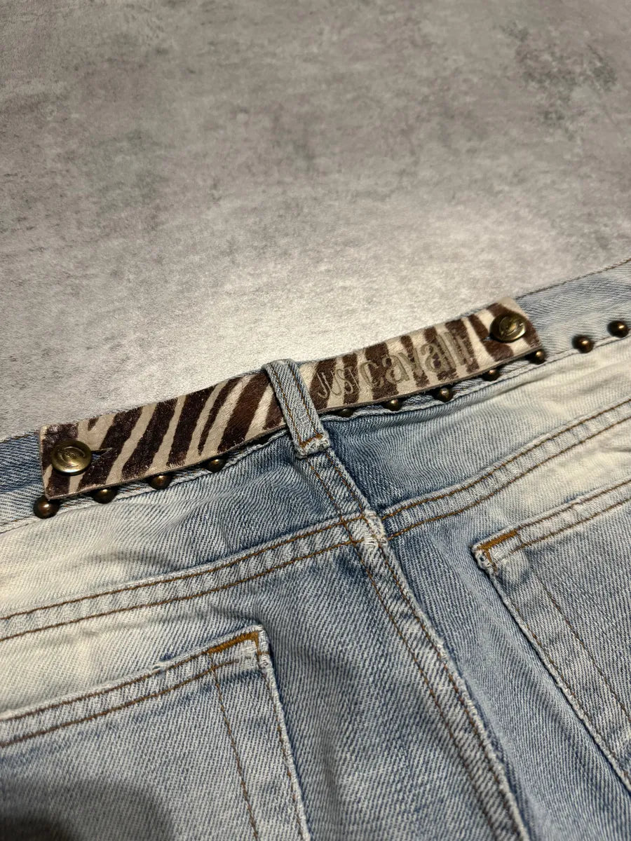 AW2005 Cavalli Embellished Blue Faded Denim Jeans TIRNnvx 2