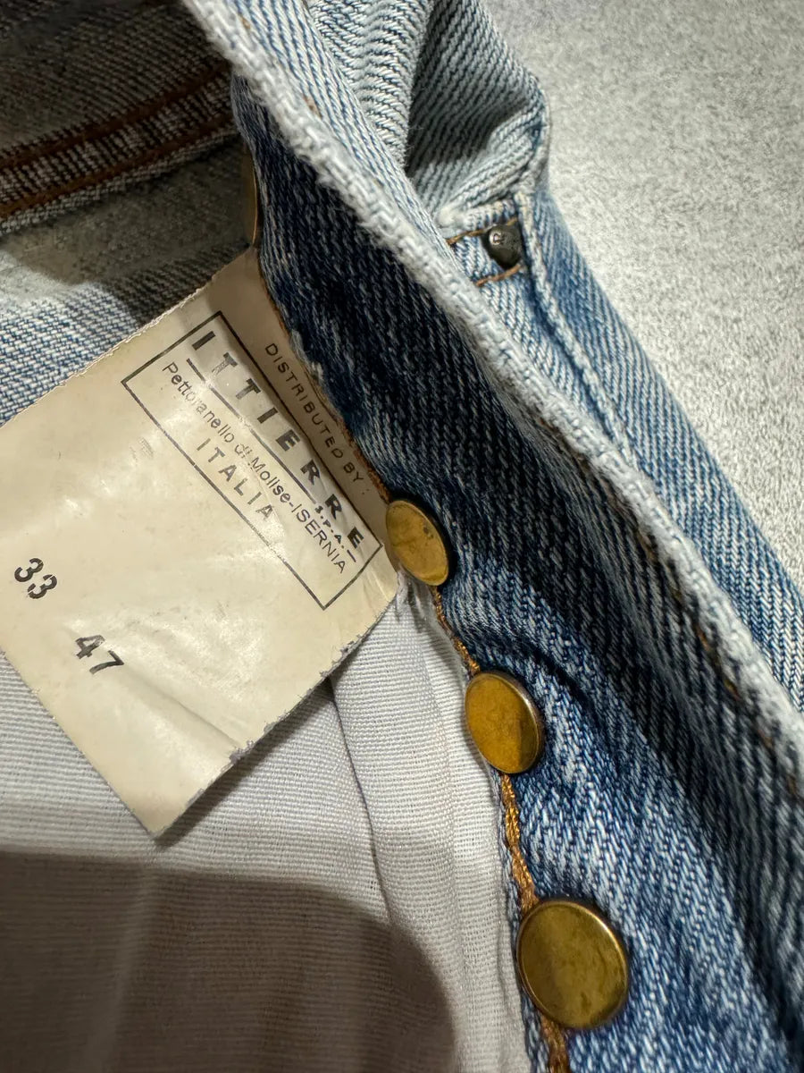 AW2005 Cavalli Embellished Blue Faded Denim Jeans TIRNnvx 5