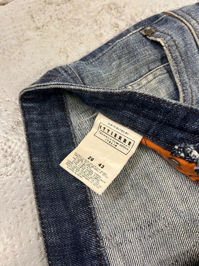 AW2005 Cavalli Fire Ornament Blue Denim Jeans wZpmkmG 11