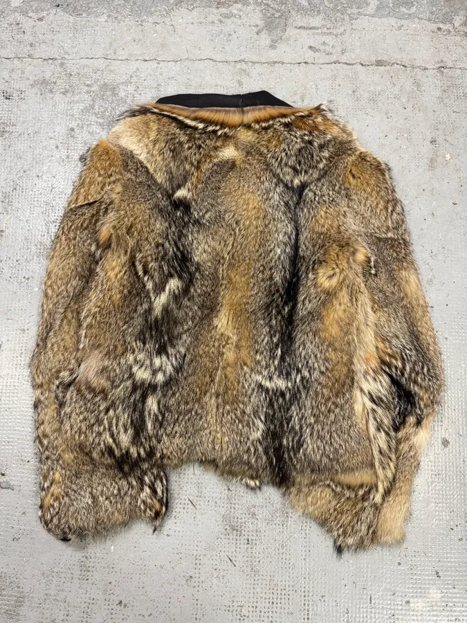 AW2005 Cavalli Fox Fur Asymmetrical Leather Jacket dcGbkJT 3