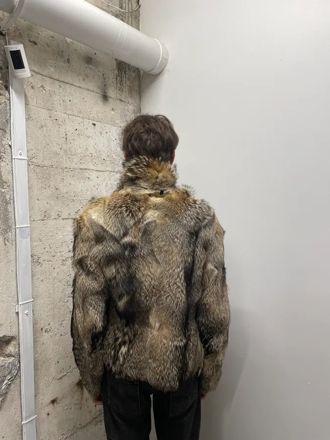 AW2005 Cavalli Fox Fur Asymmetrical Leather Jacket dcGbkJT 17