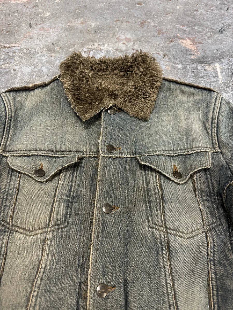 AW2005 Cavalli Fur Faded Denim Jacket (M) WzAzhjA 10
