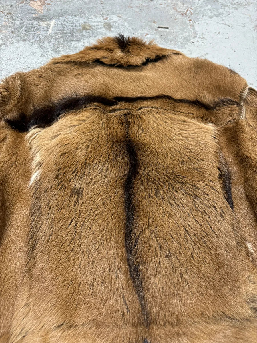 AW2005 Cavalli Fur Leather Premium Camel Jacket ArudKxm 5