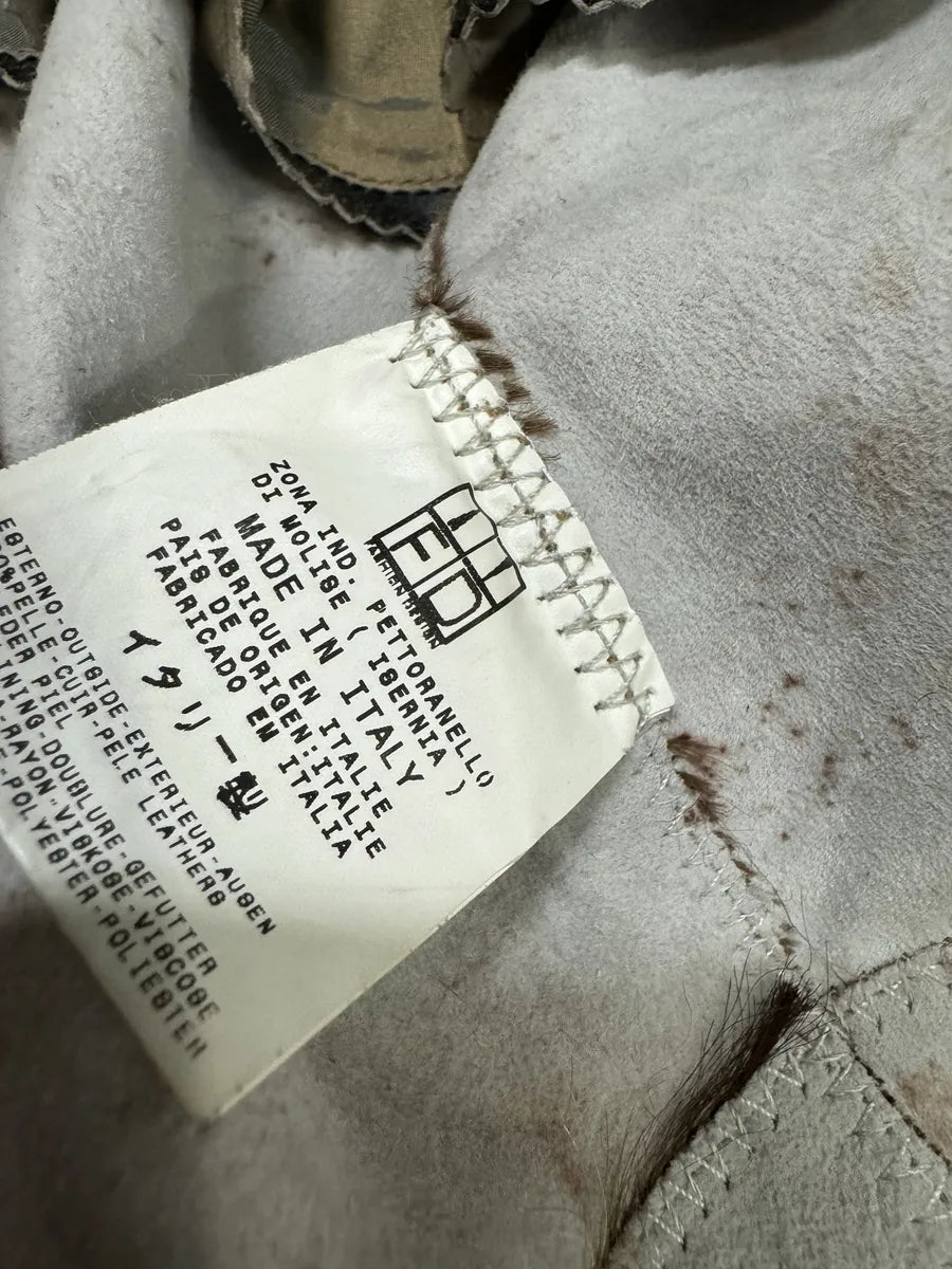 AW2005 Cavalli Fur Leather Premium Camel Jacket ArudKxm 7