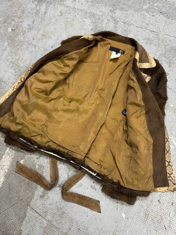 AW2005 Cavalli Fur Python Leather Jacket (M) NBMbtej 7