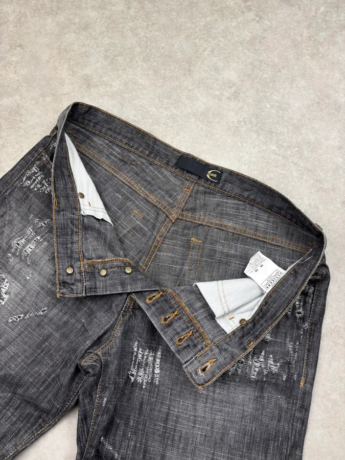 AW2005 Cavalli Grey Distressed Denim Jeans  aspuWLu 9