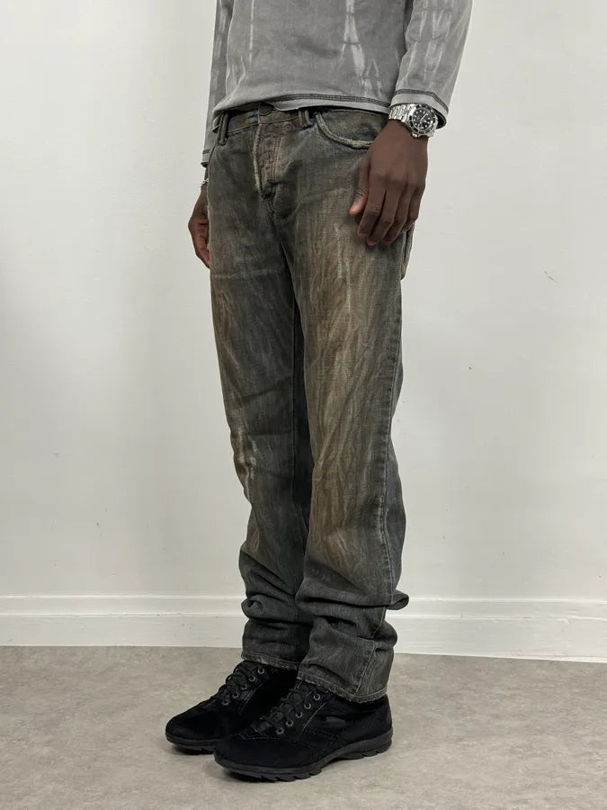 AW2005 Cavalli Grey Faded Washed Denim Jeans QDZWFSa 2