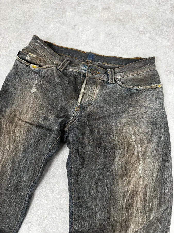 AW2005 Cavalli Grey Faded Washed Denim Jeans QDZWFSa 5