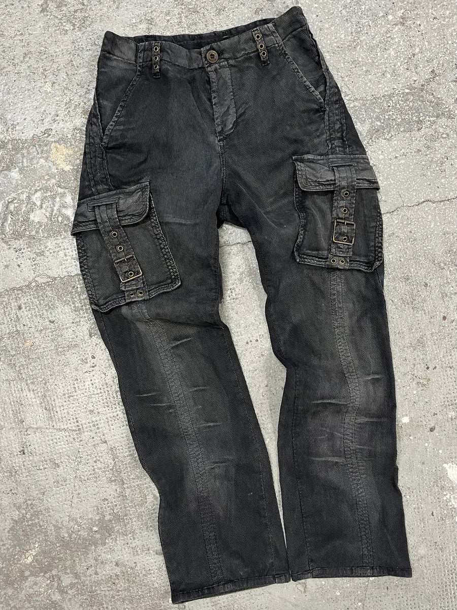 AW2005 Cavalli Grey Obscure Multi Pockets Cargo Pants ZRafumR 5