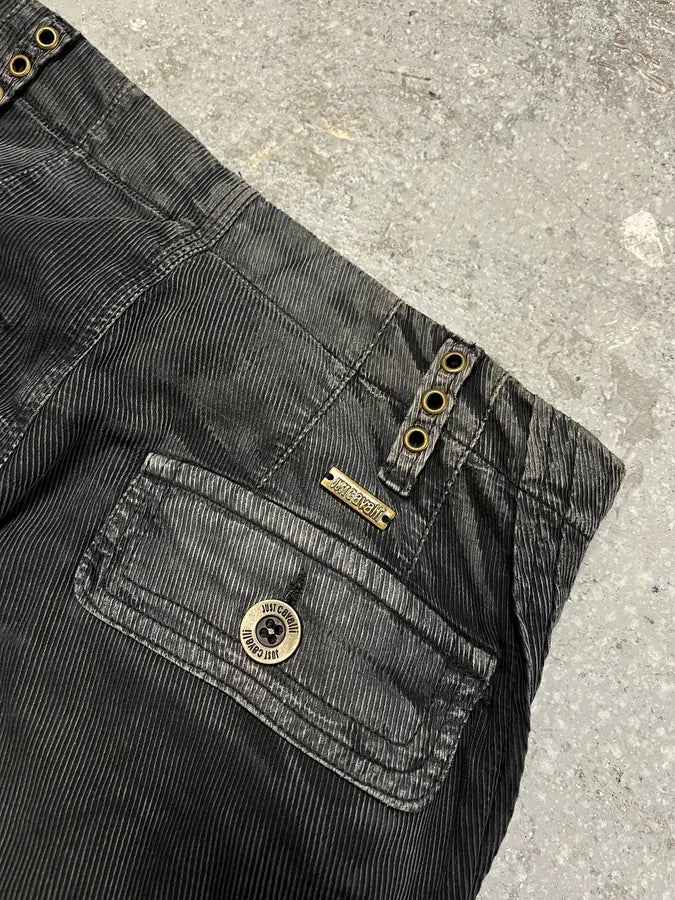 AW2005 Cavalli Grey Obscure Multi Pockets Cargo Pants ZRafumR 6