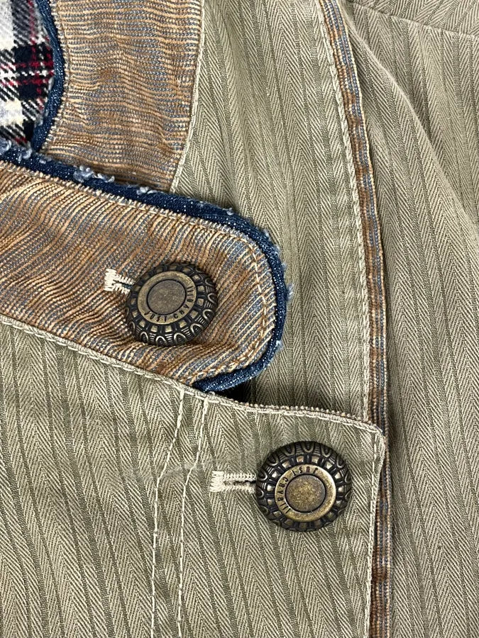 AW2005 Cavalli Khaki Officer Buttoned Jacket qoiMccK 9