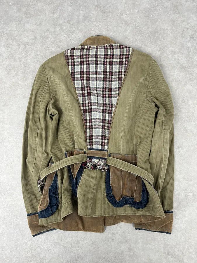 AW2005 Cavalli Khaki Officer Buttoned Jacket qoiMccK 6