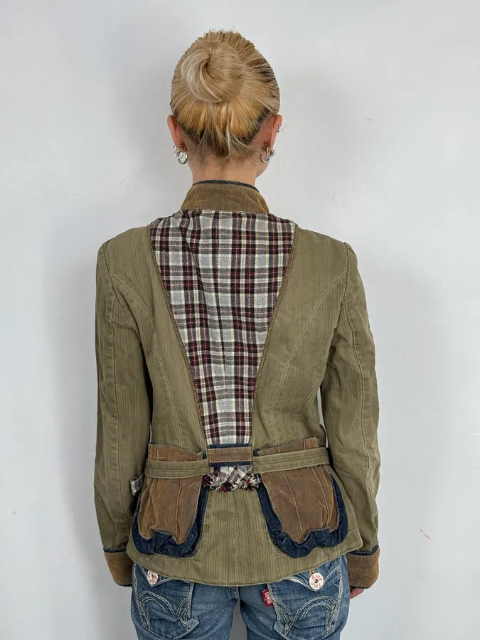 AW2005 Cavalli Khaki Officer Buttoned Jacket qoiMccK 3