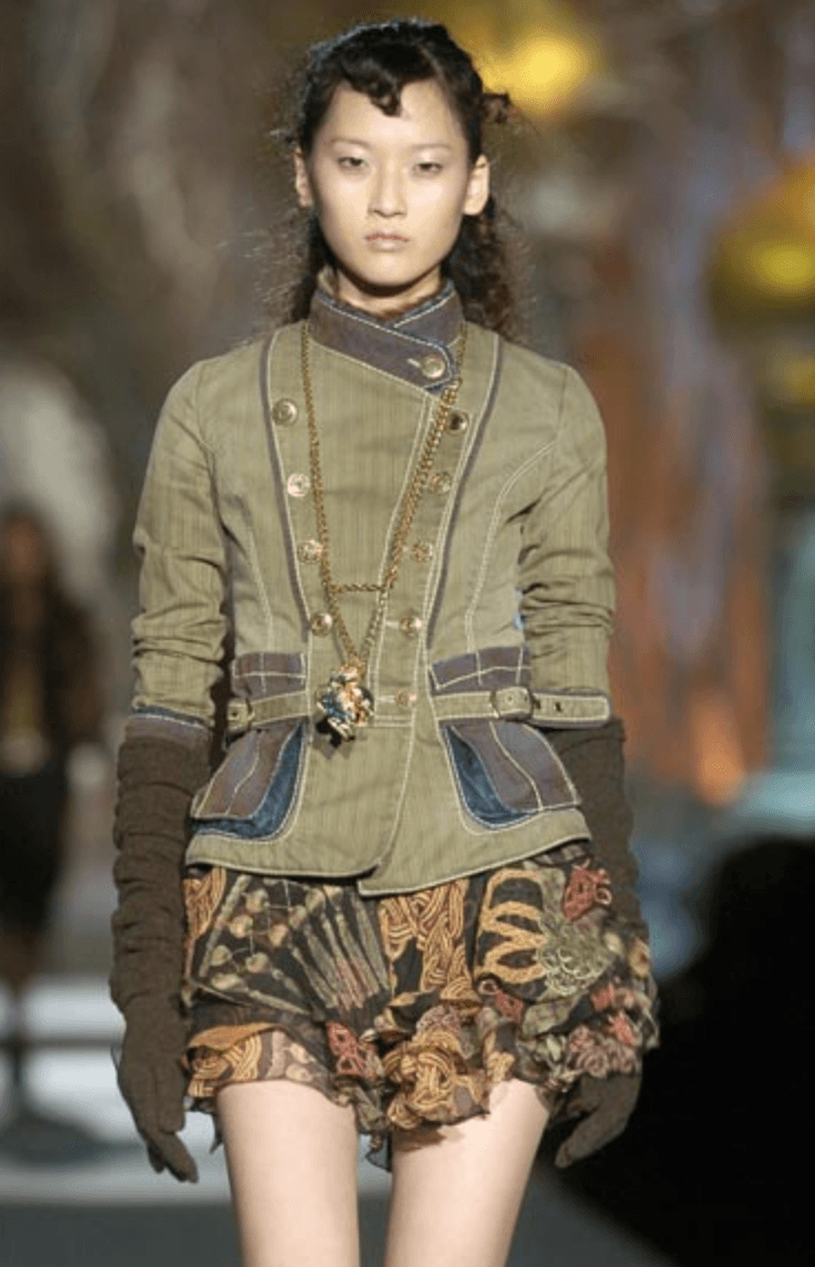 AW2005 Cavalli Khaki Officer Buttoned Jacket qoiMccK 1