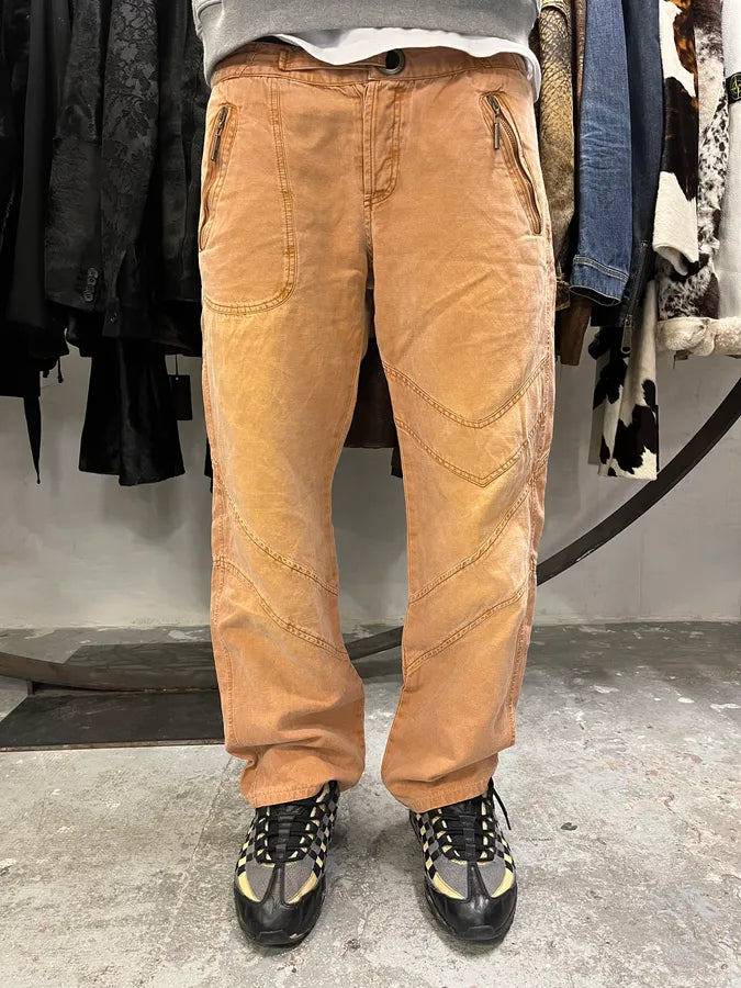 AW2005 Cavalli Large Relaxed Faded Orange Pants IPJVaDN 0