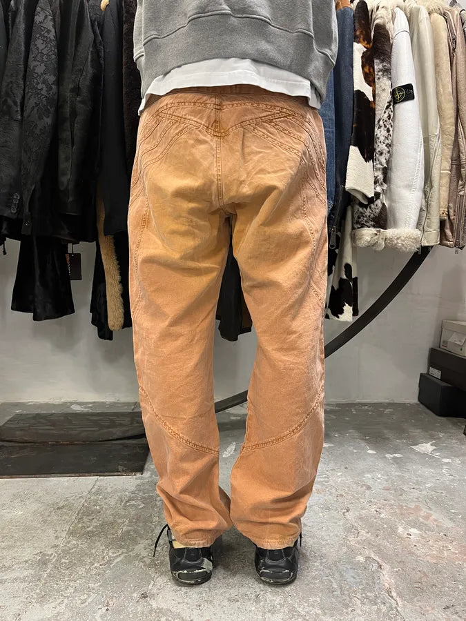 AW2005 Cavalli Large Relaxed Faded Orange Pants IPJVaDN 1