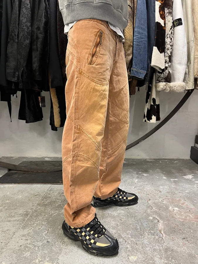 AW2005 Cavalli Large Relaxed Faded Orange Pants IPJVaDN 2
