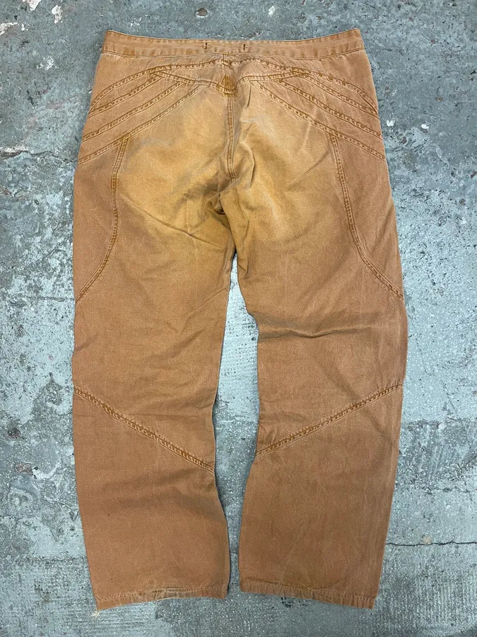AW2005 Cavalli Large Relaxed Faded Orange Pants IPJVaDN 4