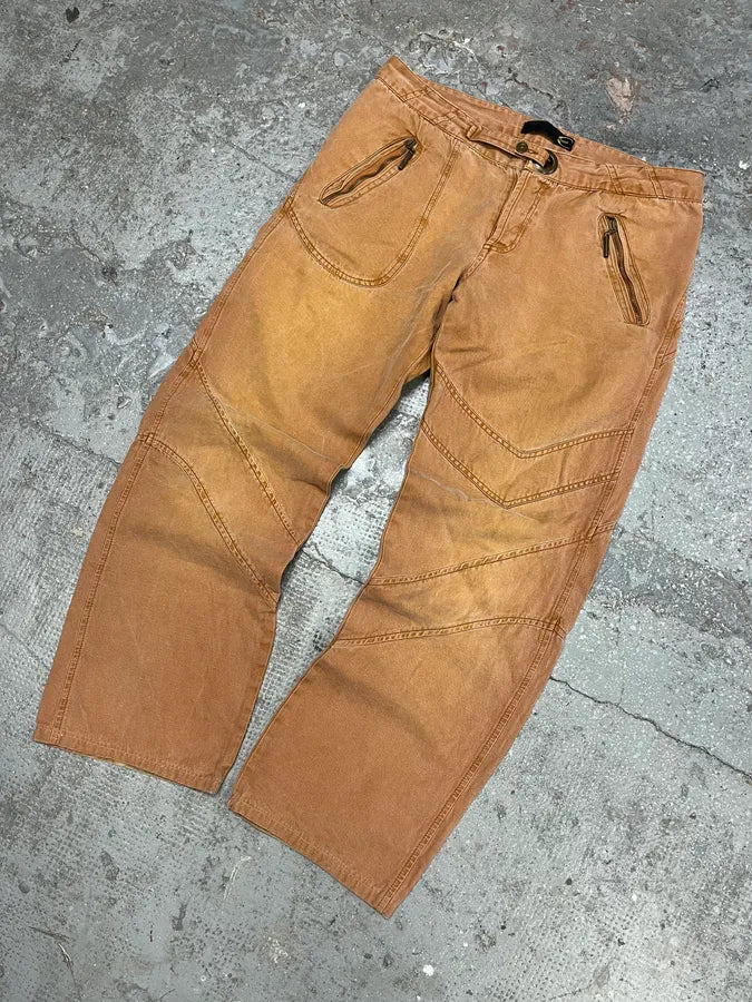 AW2005 Cavalli Large Relaxed Faded Orange Pants IPJVaDN 5
